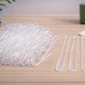 Clear Plastic Luggage Loop Straps, Worm Loops for Luggage